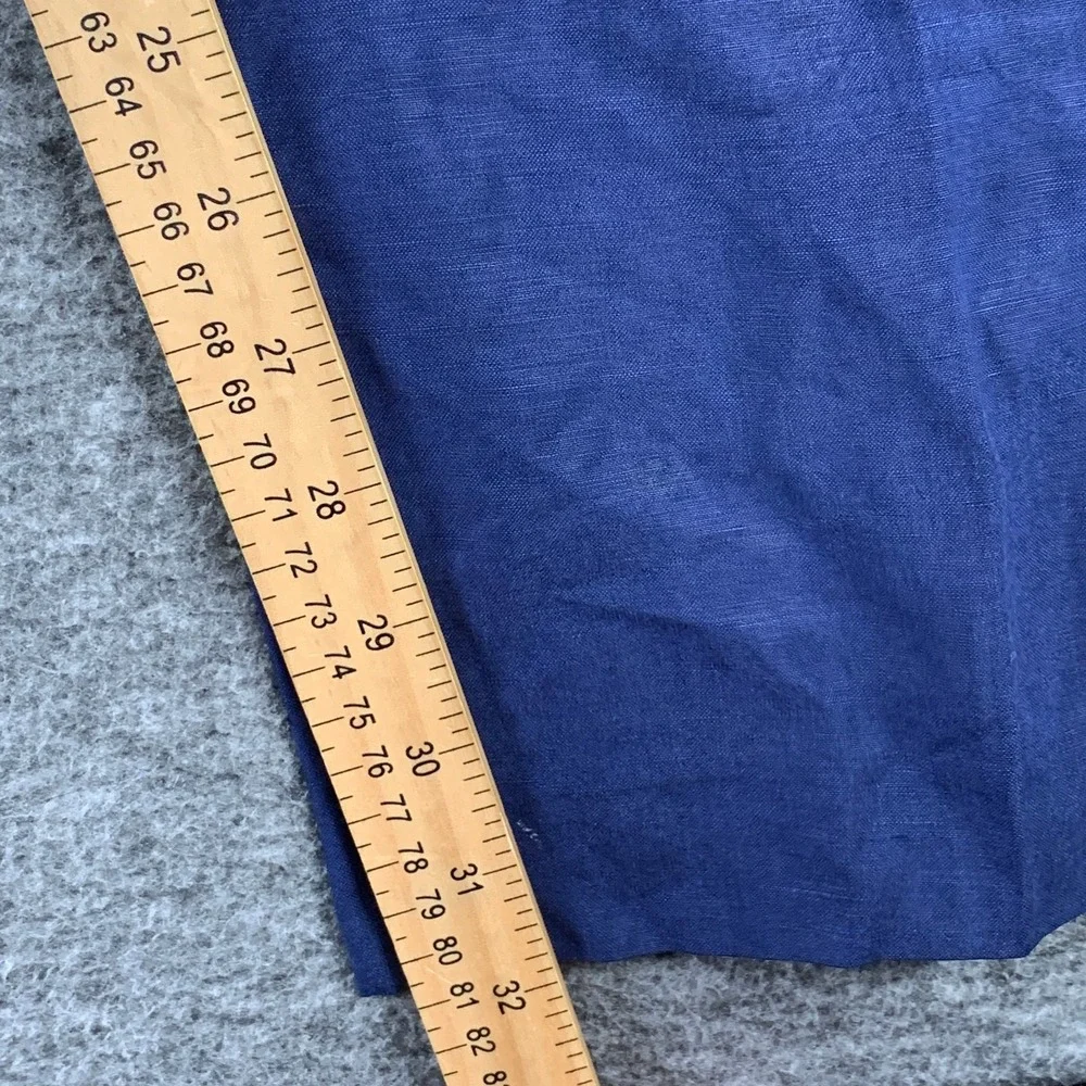 Vintage Polo Ralph Lauren Linen Pants Men 38x32 Blue Silk Trousers Old Money